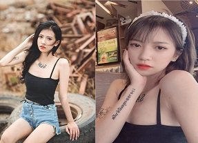 รอยสักสาวร้อนถูกแฟนของเธอแหลม